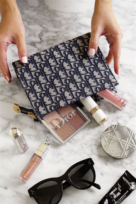 dior oblique cosmetic pouch|dior makeup pouch complimentary.